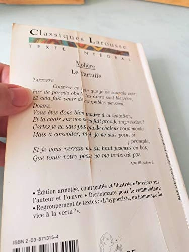 Le Tartuffe, ou l'Imposteur : comédie; Molière; 1992