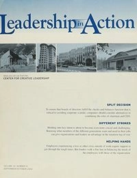 Leadership in Action, Volume 22, No. 4, 2002