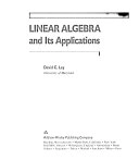 Linear Algebra and Its Applications