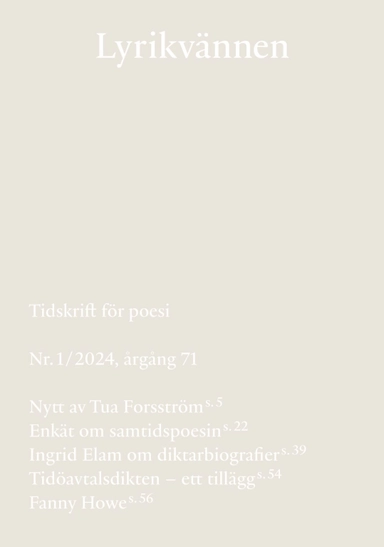 Lyrikvännen 1(2024)