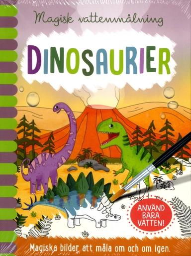 Magisk vattenmålning. Dinosaurier; Malin Barthelson; 2020