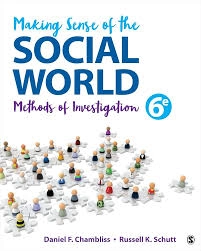 Making sense of the social world, methods of investigation; Daniel F. Chambliss, Russel K. Schutt ; 2019