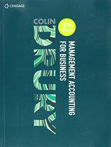 Management accounting for business; Colin Drury; 2018