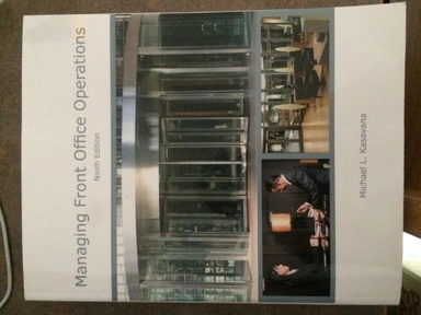 Managing Front Office OperationsEducational Institute Books; Michael L. Kasavana; 2013