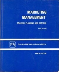 Marketing management : analysis, planning and control