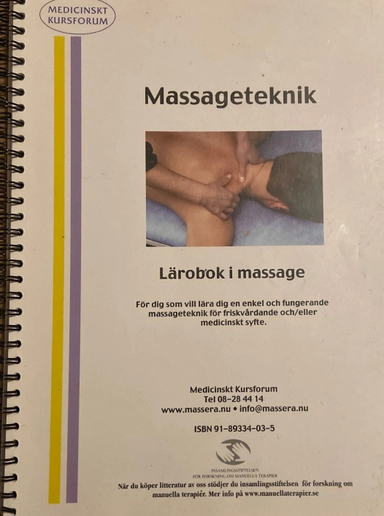 Massageteknik : lärobok i massage; Johan Starre; 2000