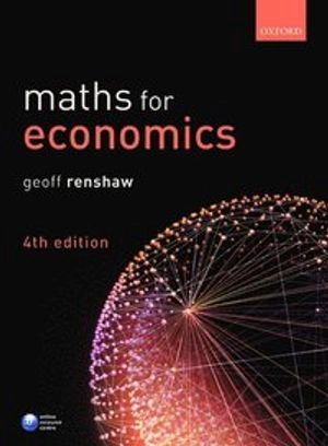 Maths for Economics; Renshaw Geoff; 2016