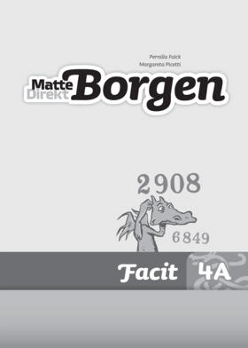 Matte Direkt Borgen Facit 4A (5-pack); Margareta Picetti, Pernilla Falck; 2011