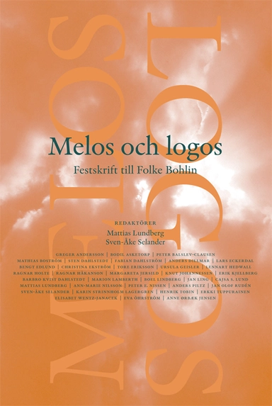 Melos och Logos : festskrift till Folke Bohlin
