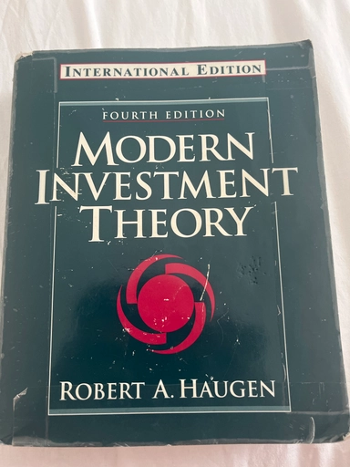 Modern investment theory; Robert A. Haugen; 1996