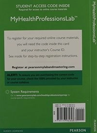 MyLab Health Professions with Pearson eText --Access Card--for Comprehensive Health Insurance