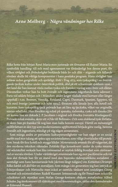 Några vändningar hos Rilke