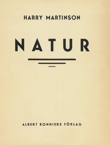 Natur : dikter; Harry Martinson; 2017