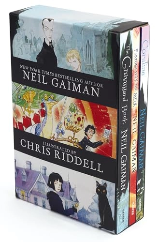 Neil Gaiman/Chris Riddell 3-Book Box Set: Coraline; The Graveyard Book; Fortunately, the Milk; Neil Gaiman; 2015