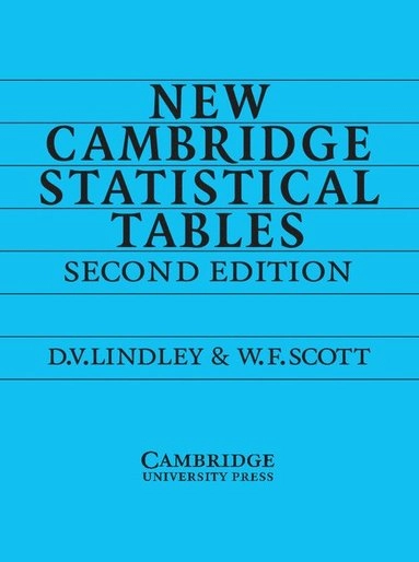 New Cambridge statistical tables; D. V. Lindley; 1995