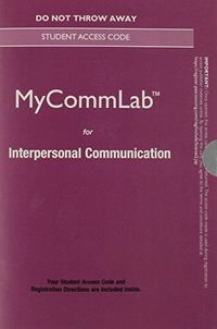 NEW MyLab Communication without Pearson eText -- Standalone Access Card -- for Interpersonal Communication