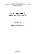 Nordsvenska ortsboöknamn