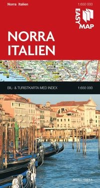 Norra Italien EasyMap : 1:650000; Norstedts kartor; 2015