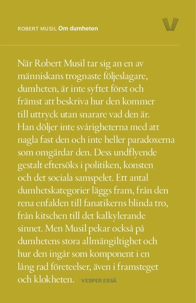 Om dumheten; Robert Musil; 2015