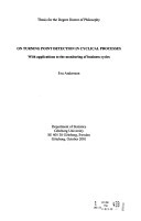 On Turning Point Detection In Cyclical Processes