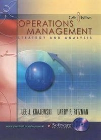 Operations management : strategy and analysis
