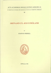 Ortnamn på -ryd i Småland; Staffan Fridell; 1992