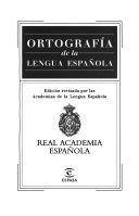 Ortografía de la lengua española; Real Academia Española; 1999