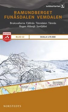 Outdoorkartan Ramundberget Funäsdalen Vemdalen : Blad 12 skala 1:75000; Norstedts kartor; 2015