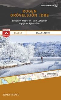 Outdoorkartan Rogen Grövelsjön Idre : Blad 13 skala 1:75000; Norstedts kartor; 2015