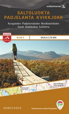 Outdoorkartan Saltoluokta Padjelanta Kvikkjokk : Blad 3 Skala 1:75000; Norstedts kartor; 2015