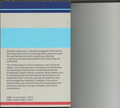 Pocket atlas of human anatomy : based on the international nomenclature