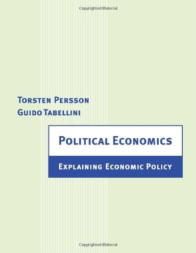 Political economics : explaining economic policy. · Workbook to accompany "Political economics"