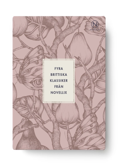 Presentask med fyra brittiska klassiker; Virginia Woolf, D. H. Lawrence, Charles Dickens, Katherine Mansfield; 2016