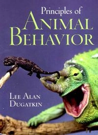 Principles of animal behavior; Lee Alan Dugatkin; 2004