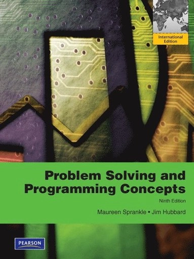 Problem solving & programming concepts; Maureen. Sprankle; 2012