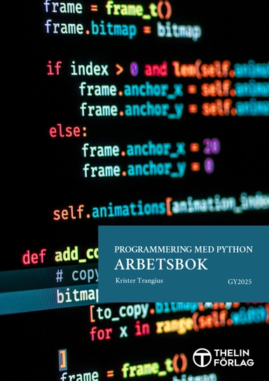 Programmering med Python Gy2025, Arbetsbok