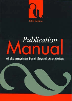 Publication manual of the American Psychological Association