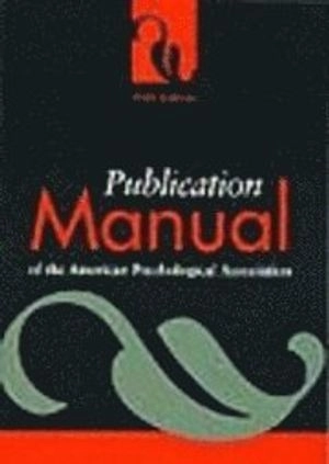 Publication Manual of the American Psychological Association