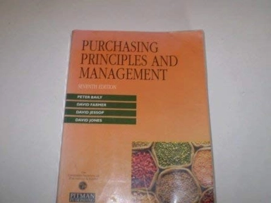 Purchasing principles and management; Peter Baily; 1994