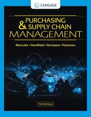 Purchasing & supply chain management; Robert M. Monczka; 2021