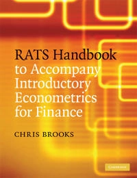 RATS Handbook to Accompany Introductory Econometrics for Finance 