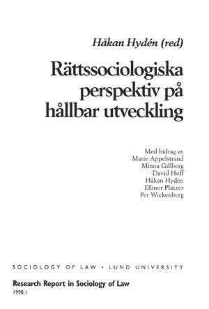 Rättssociologiska perspektiv på hållbar utveckling