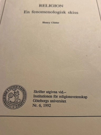 Religion : en fenomenologisk skiss