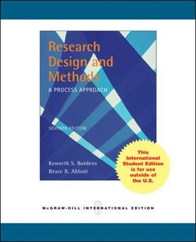 Research design and methods : a process approach; Kenneth S. Bordens; 2008