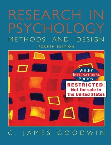 Research in psychology : methods and design