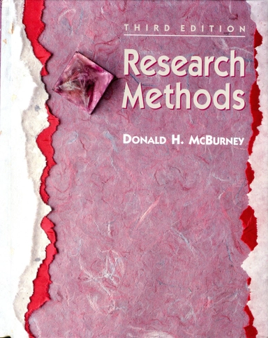 Research methods; Donald H. McBurney; 1994