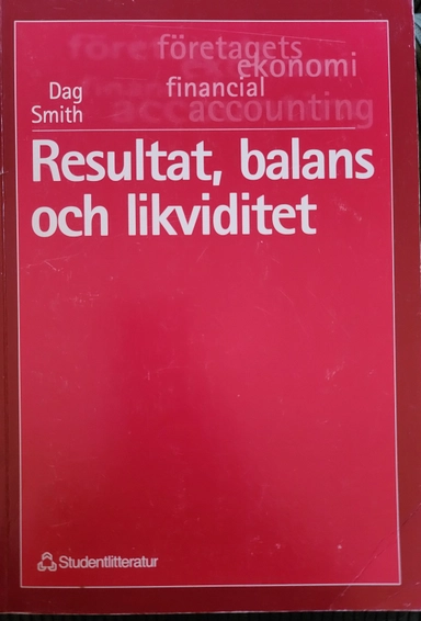 Resultat, balans och likviditet · Övningsbok