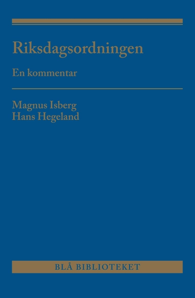 Riksdagsordningen : en kommentar