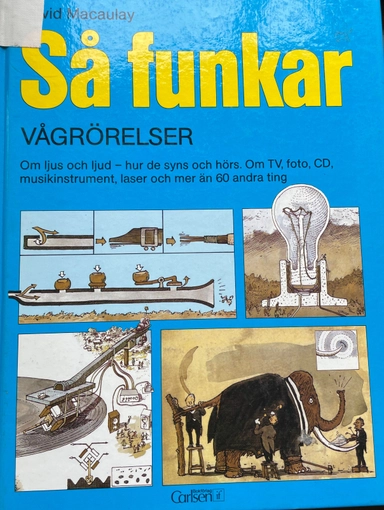 Så funkar vågrörelser : [om ljus och ljud - hur de syns och hörs, om TV, foto, CD, musikinstrument, laser och mer än 60 andra ting]; David Macaulay; 1989