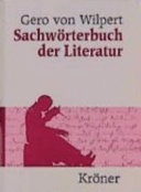 Sachwörterbuch der Literatur; Gero von Wilpert; 2001
